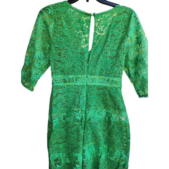 Tracy Reese x Anthropologie green lace dress 6 - Picture 9 of 9